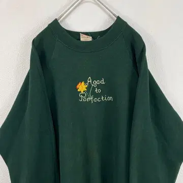 USA제 90s fruit of the loom 자수 래글런 맨투맨