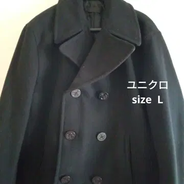 유니클로 피 코트 블랙