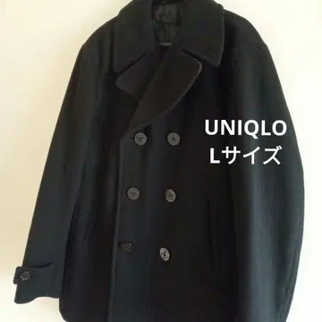 유니클로 피 코트 블랙