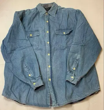 NorthCrest 노스 크레스트 긴팔 데님 셔츠 안감 부착 L