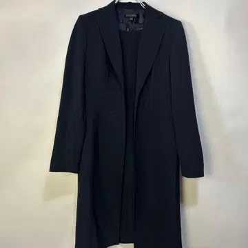 ANNE KLEIN 네이비 롱 코트와 드레스 세트 앙상블