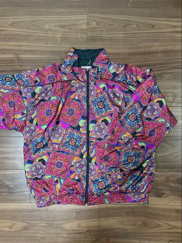 LAVON 멀티 컬러 꽃무늬 나일론 자켓