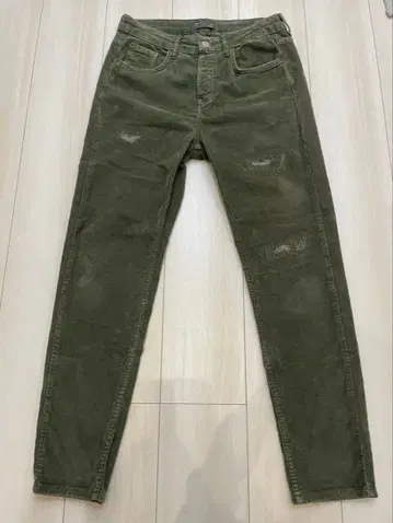 ZARA 코듀로이 데미지 가공