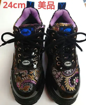 요스케 YOSUKE 통굽 스니커즈 블랙 24cm