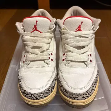 Jordan 에어 스니커즈 화이트/레드/그레이