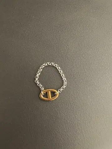 L'atelier [ h ] 골드 써지컬 스테인리스 체인 반지