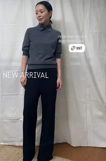 plage HERSKIND 그레이 반팔 니트 S