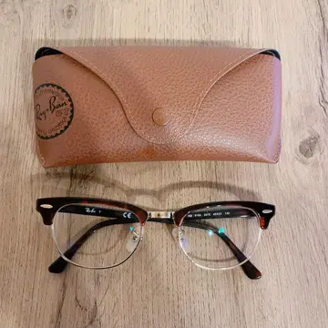 레이밴 T 브라운 안경 케이스 포함