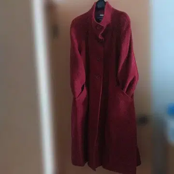샤레 블랑 빨간색 롱 코트 레나운
