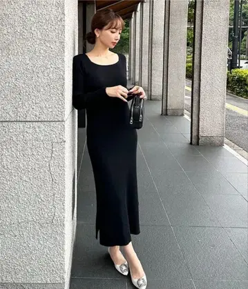 오카베 아유미 씨 콜라보 롱 원피스 스트레이트