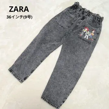 ZARA 토이스토리 데님 팬츠 블랙 36 9호 루즈핏