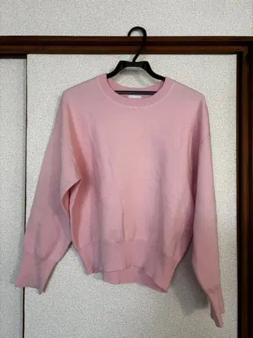 핑크 크루넥 니트 긴팔