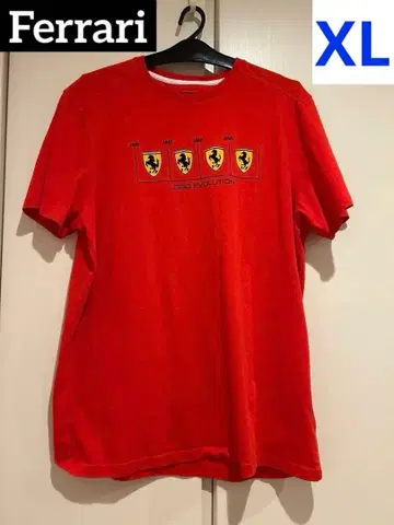 레어 페라리 Ferrari 로고 에볼루션 T셔츠 XL