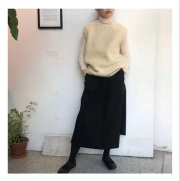 무인양품 손뜨개질 니트 베스트 XXXS-S