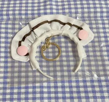 앳홈카페 미니 머리띠 키링 견습 메이드