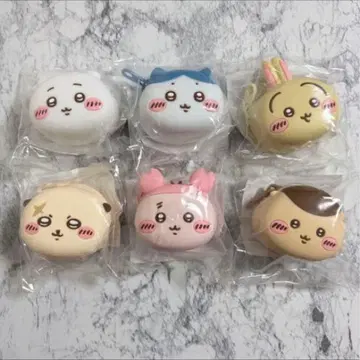 치이카와 (먼작귀) 얼굴 미니 실리콘 파우치 6개 세트