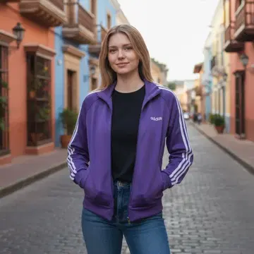 adidas 보라색 트랙 자켓
