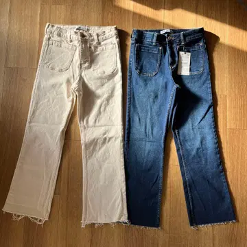 새상품 ZARA 하이웨스트 미니 플레어 데님 팬츠