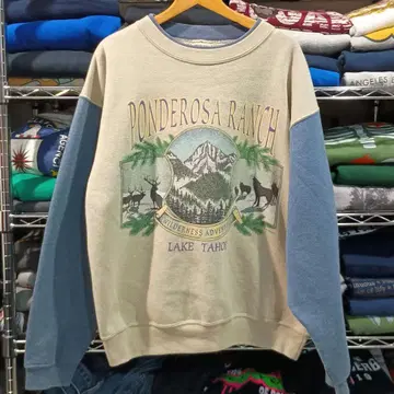 빈티지 USA 구제 의류 애니멀 어드벤처 맨투맨