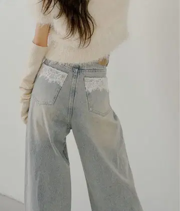 Chico 포켓 레이스 와이드 데님