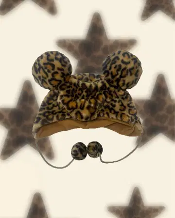 레오파드 무늬 미키마우스 캡