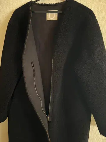 coqule 블랙 보아 코트