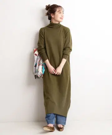 워셔블 홀가먼트 니트 원피스 [ 손세탁 가능 ]