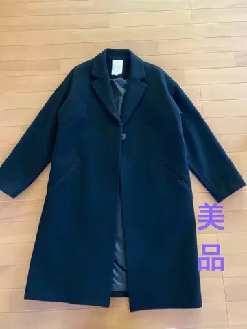 Khaju SHIPS [카쥬 쉽스] 울 100% 롱 코트 블랙