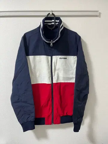 TOMMY 리버서블 집업 자켓 네이비/화이트/레드