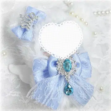 인형 옷 10cm~11cm 스카이블루 곰돌이 귀