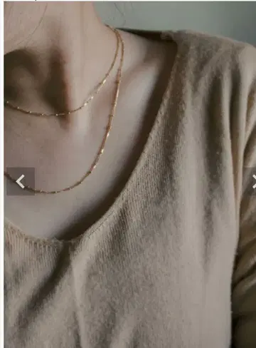 OPS 골드 도트 체인 목걸이 레이어드