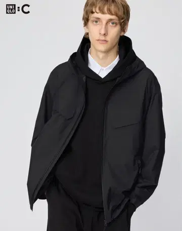 유니클로 C 블록 테크 후드티