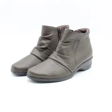 27 새상품 엘레모사 천연 가죽 컴포트 숏부츠 (22cm 3E)