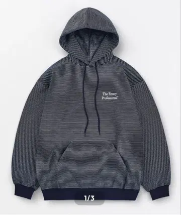 BORDER HOODIE SWEAT (NAVY) XL 사이즈