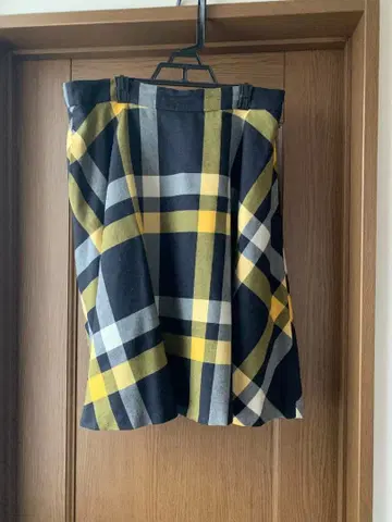 에프데 플레어 스커트 체크 무늬