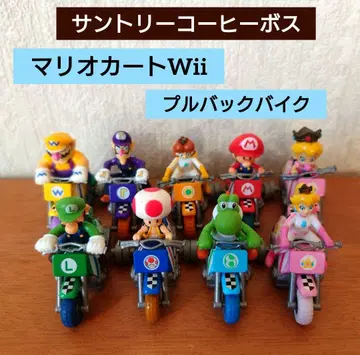 산토리 BOSS 마리오 카트 Wii 풀백 바이크 9종 세트