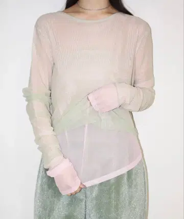 musubore 리버서블 레이어드 시어 탑