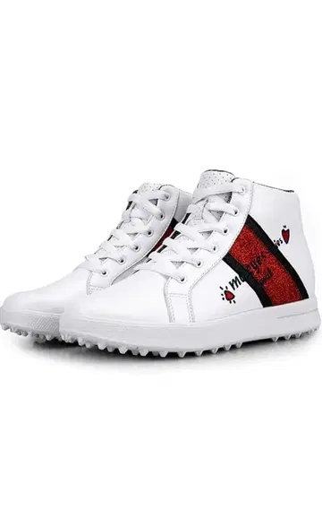 PGM 골프화 하이컷 화이트/레드