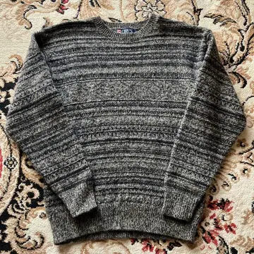 CHAPS 울 100% 멜란지 니트 서리 내린 듯한