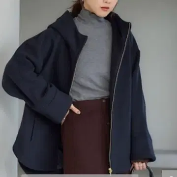 시마무라 다나카 리나 mysa 후드 부착 자켓 다크 네이비 M