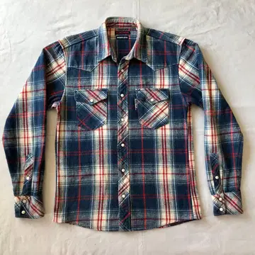BLUE/BLUE INDIGO DYE 웨스턴 플란넬 셔츠 사이즈 2