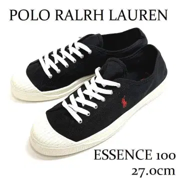 새상품 랄프 로렌 ESSENCE 100 캔버스 스니커즈 블랙 27cm