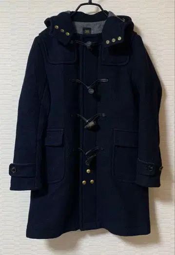 SCYE BASICS 더플 코트 울 캐시미어 38 네이비