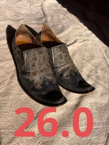 웨스턴 부츠 블랙과 금 스네이크 패턴