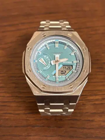 G-SHOCK GMA-S2100SK 파랑 풀메탈 커스텀 손목시계