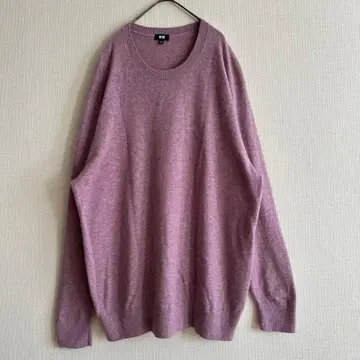 유니클로 남성용 캐시미어 100% 크루넥 스웨터 4XL