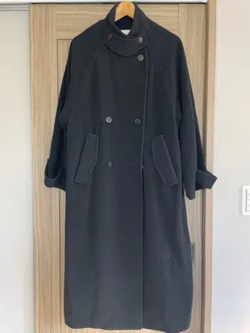 Ray BEAMS 스탠드 카라 더블 코트