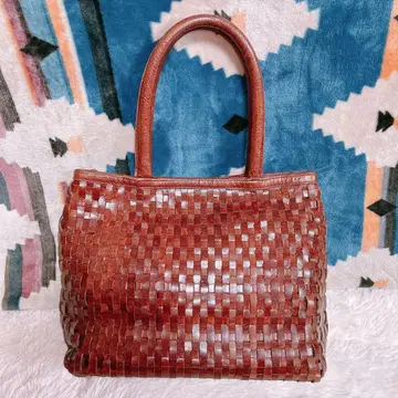 가죽 뜨개질 레더 토트백 [ 새상품급 ]