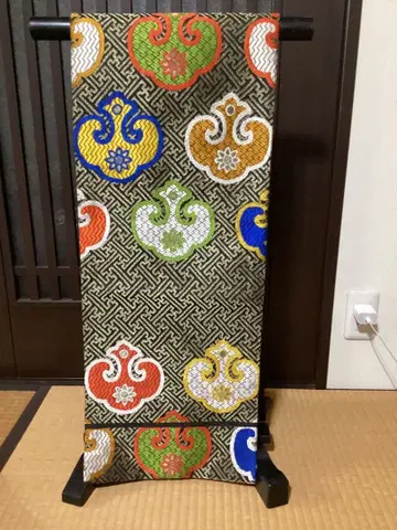 나고야 오비 순수 실크 사 길상 패턴