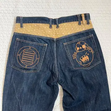 [ 새상품급 ] 이치니산야 스트레이트 데님 자수 34